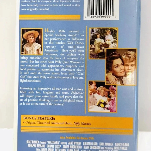 Disney POLYANNA VHS Video Tape in Clamshell Case Vault Disney Collection - Picture 2 of 7
